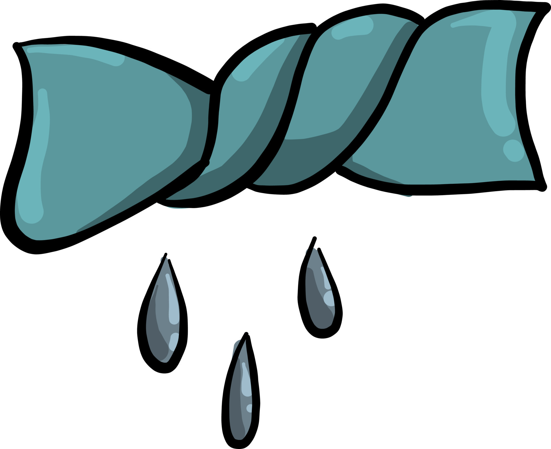 Wet towel, illustration, vector on white background 13866964 Vector Art