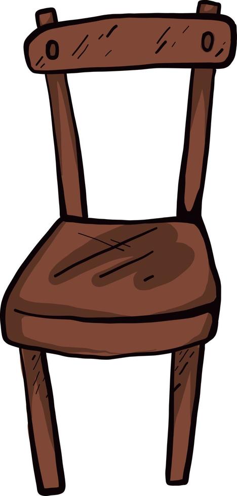 silla marrón, ilustración, vector sobre fondo blanco.