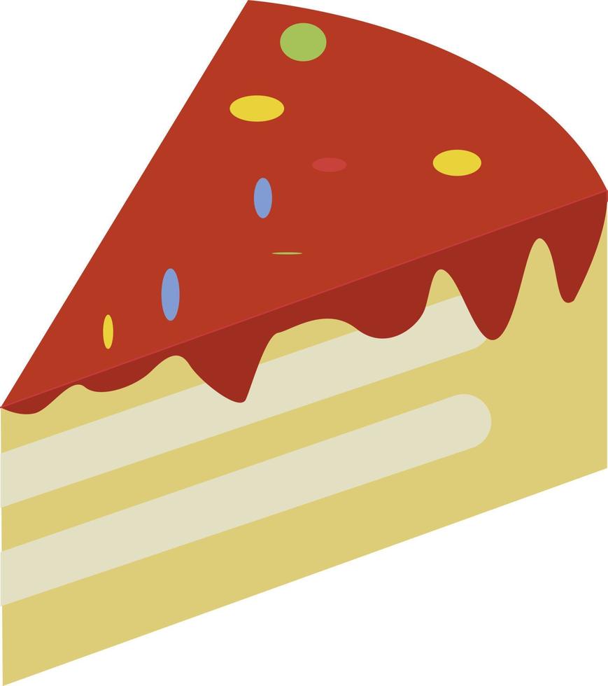 Piece of cake, illustration, vector on white background.