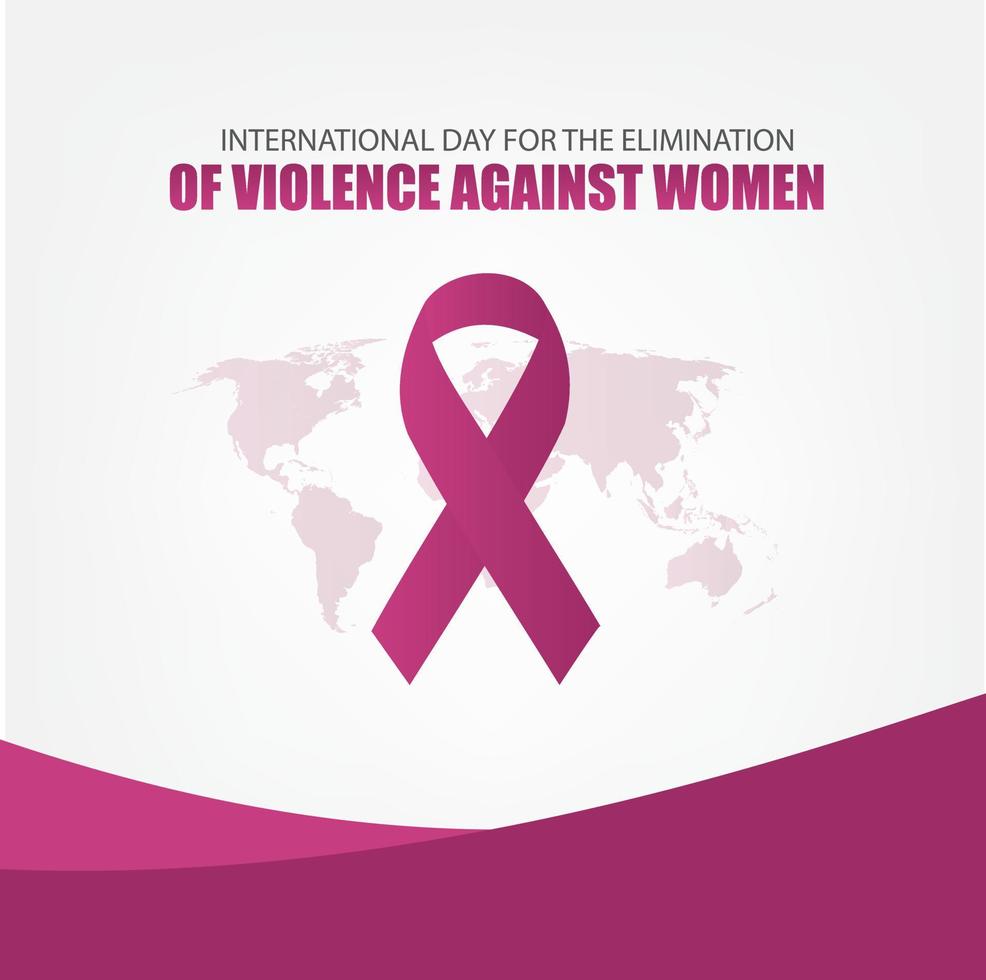 Vector illustration of International Day for the Elimination of Violence against Women. Simple and Elegant Design