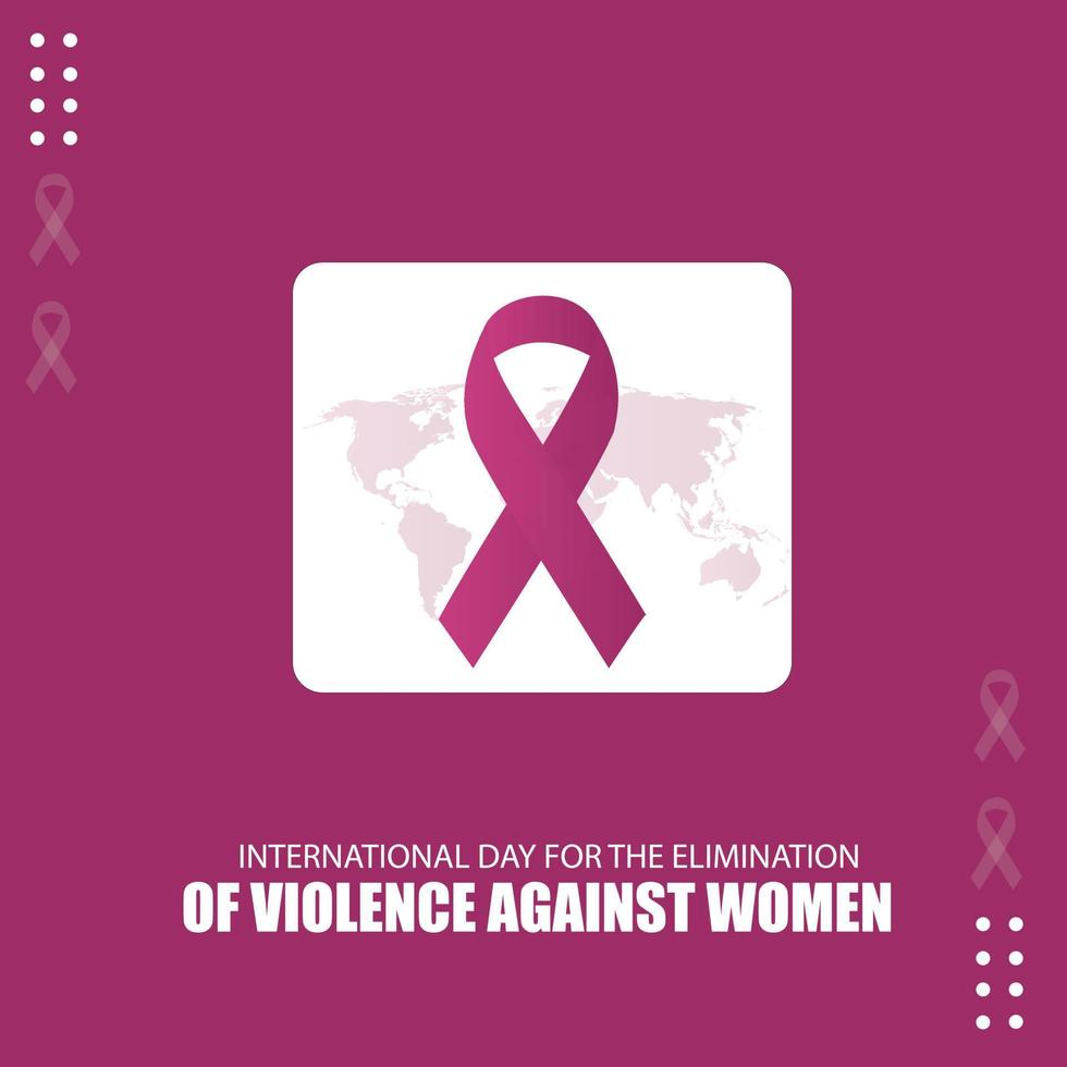 Vector illustration of International Day for the Elimination of Violence against Women. Simple and Elegant Design