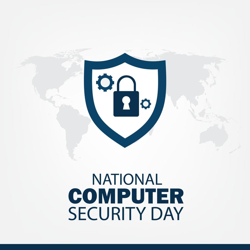 Vector Illustration of National Computer Security Day. Simple and Elegant Design