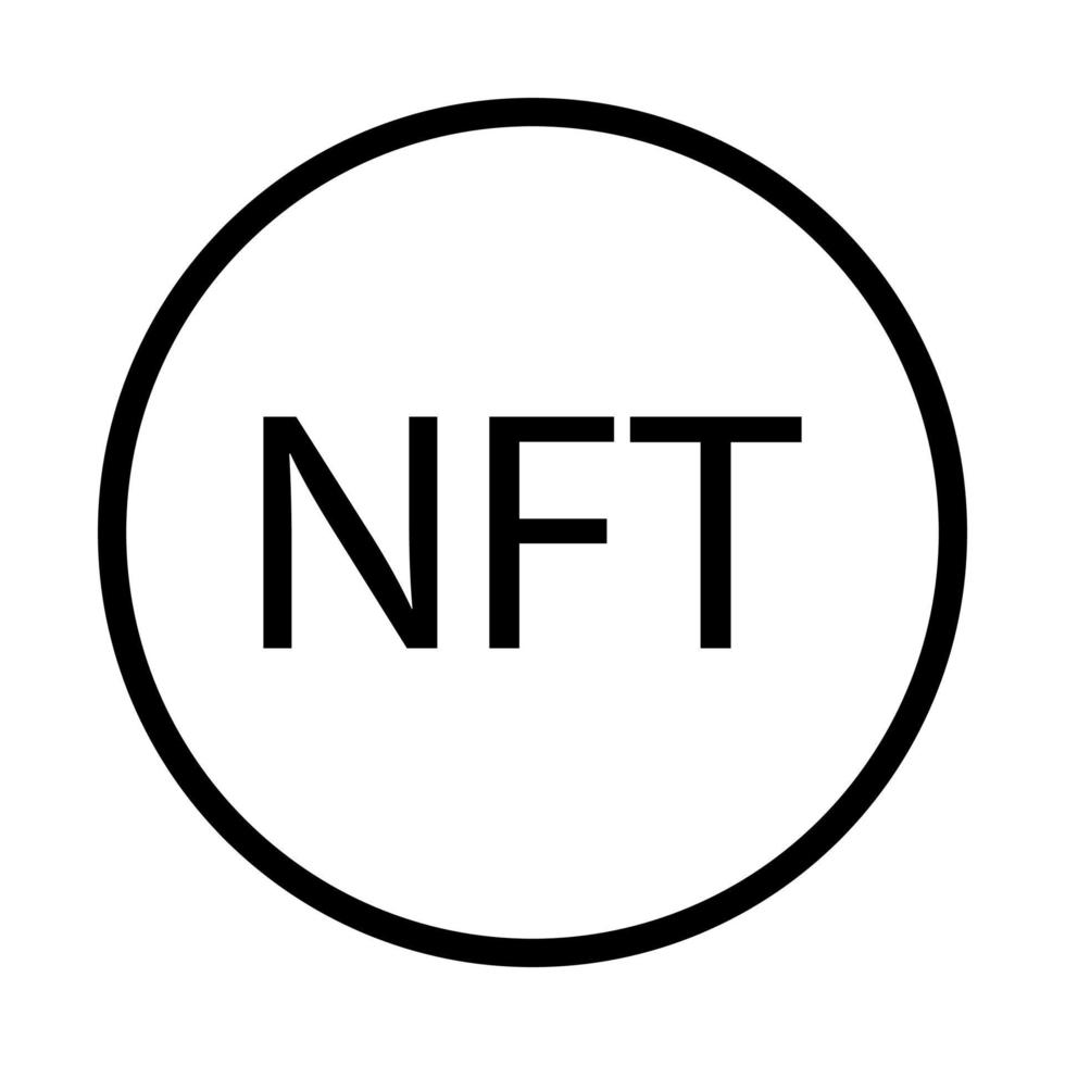 NFT icon vector non fungible token sign unique token and blockchain symbol for graphic design, logo, website, social media, mobile app, UI illustration