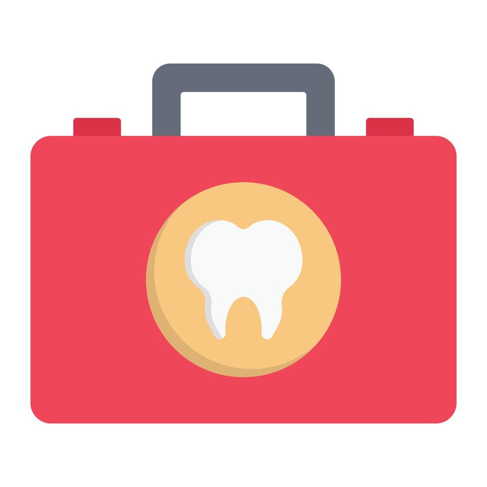 Ilustración de vector de bolsa dental en un fondo. Símbolos de calidad premium. Iconos vectoriales para concepto y diseño gráfico.