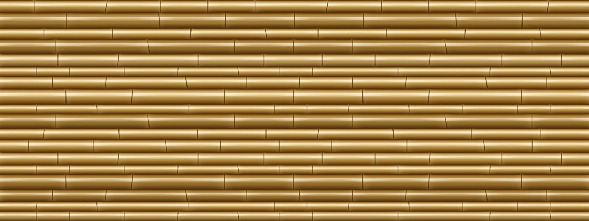 patrón sin costuras de textura de pared de bambú marrón vector
