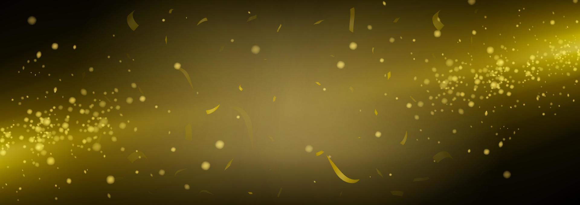 Background with light bokeh and glitter particles vector