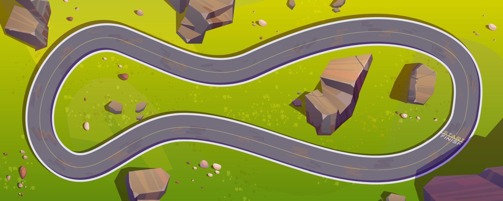 Race track for cars top view asphalted road loop 13868065 Vector Art at Vecteezy