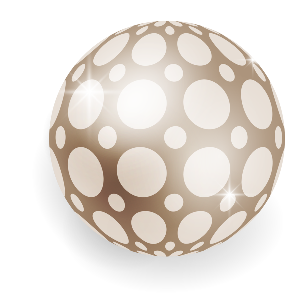 Metallic Copper Christmas Ball. png