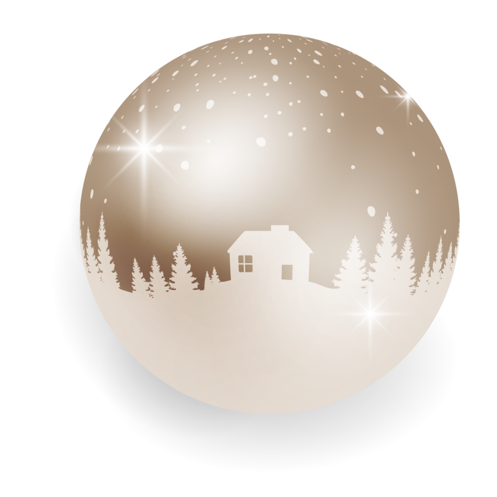 Metallic Copper Christmas Ball. png