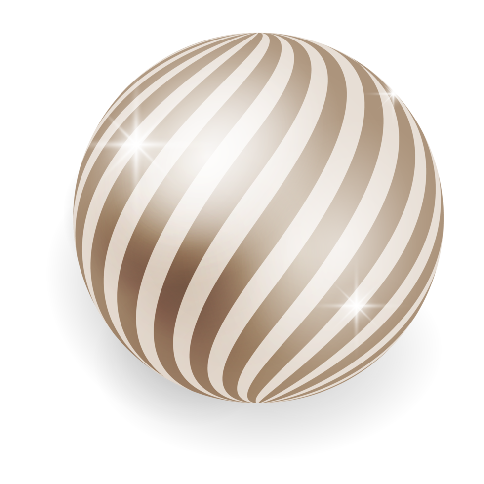 Metallic Copper Christmas Ball. png