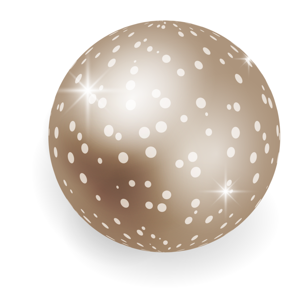 Metallic Copper Christmas Ball. png