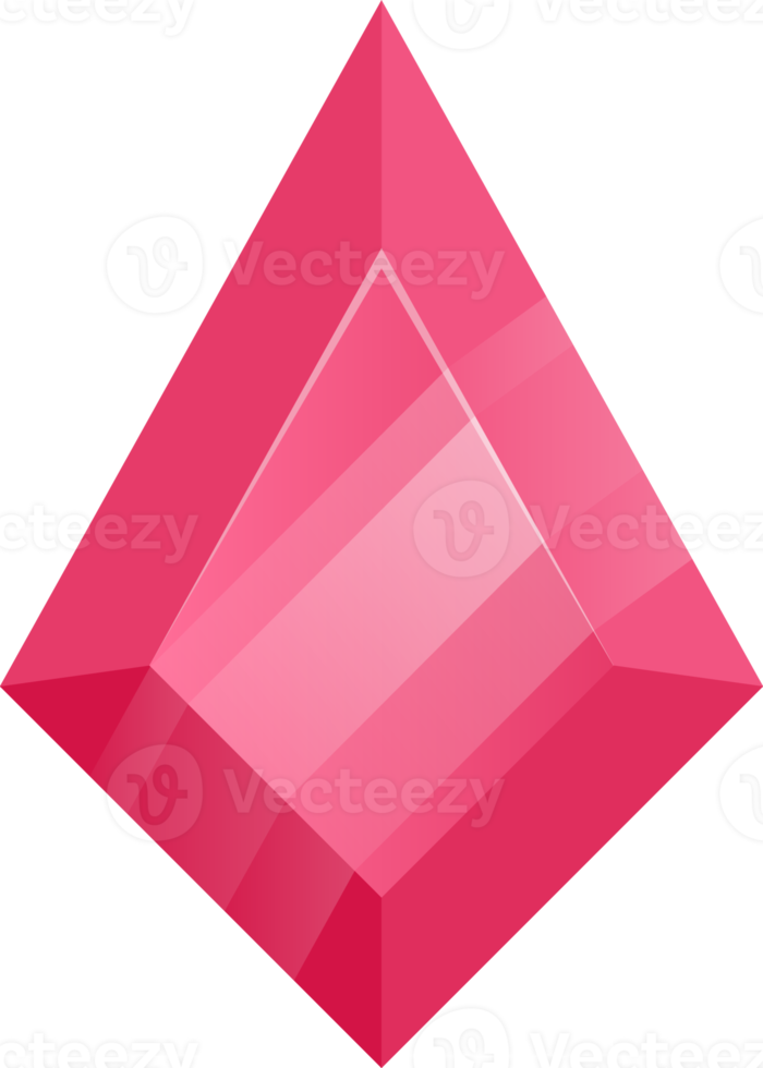 Red shiny diamonds cuts. Jewelry gems magic stone for interface design. png