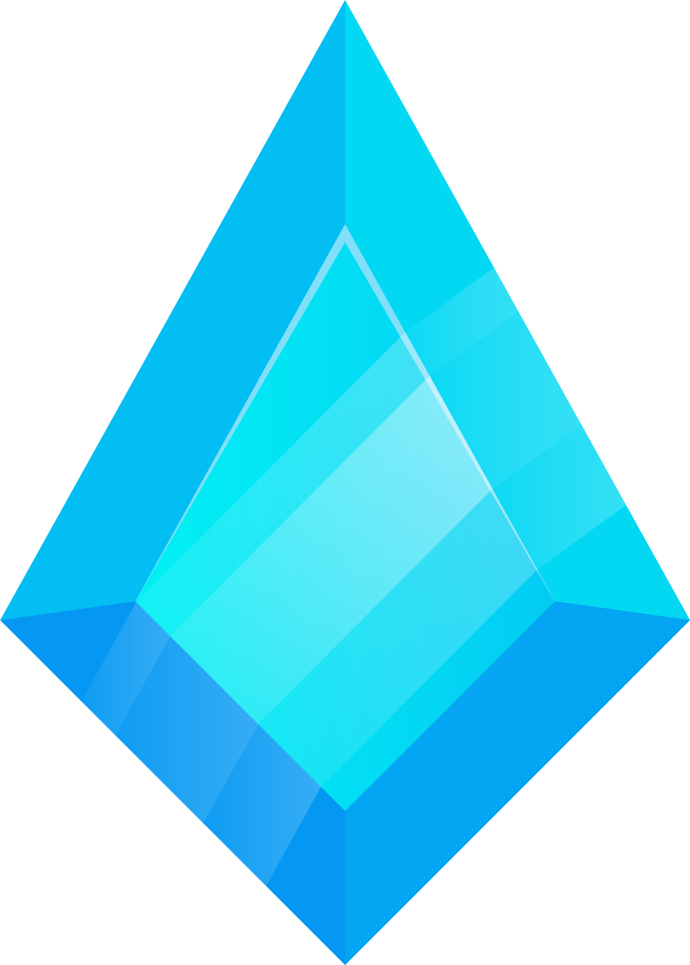 Blue shiny diamonds cuts. Jewelry gems magic stone for interface design