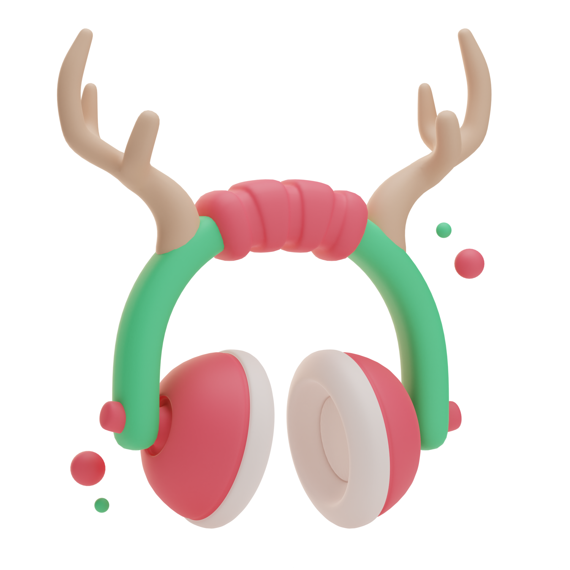 3d Rendering Christmas earmuffs illustration 13868989 PNG