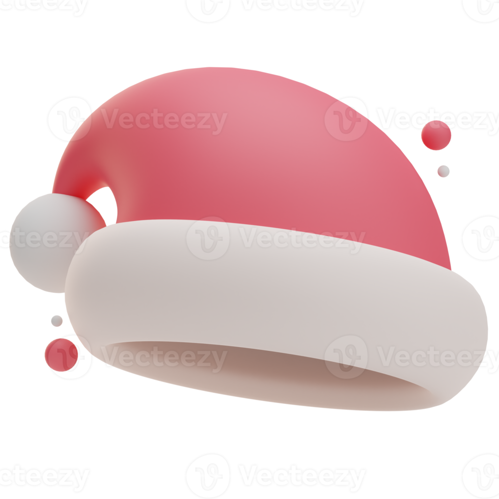 3d Rendering Christmas santa's hat Illustration png