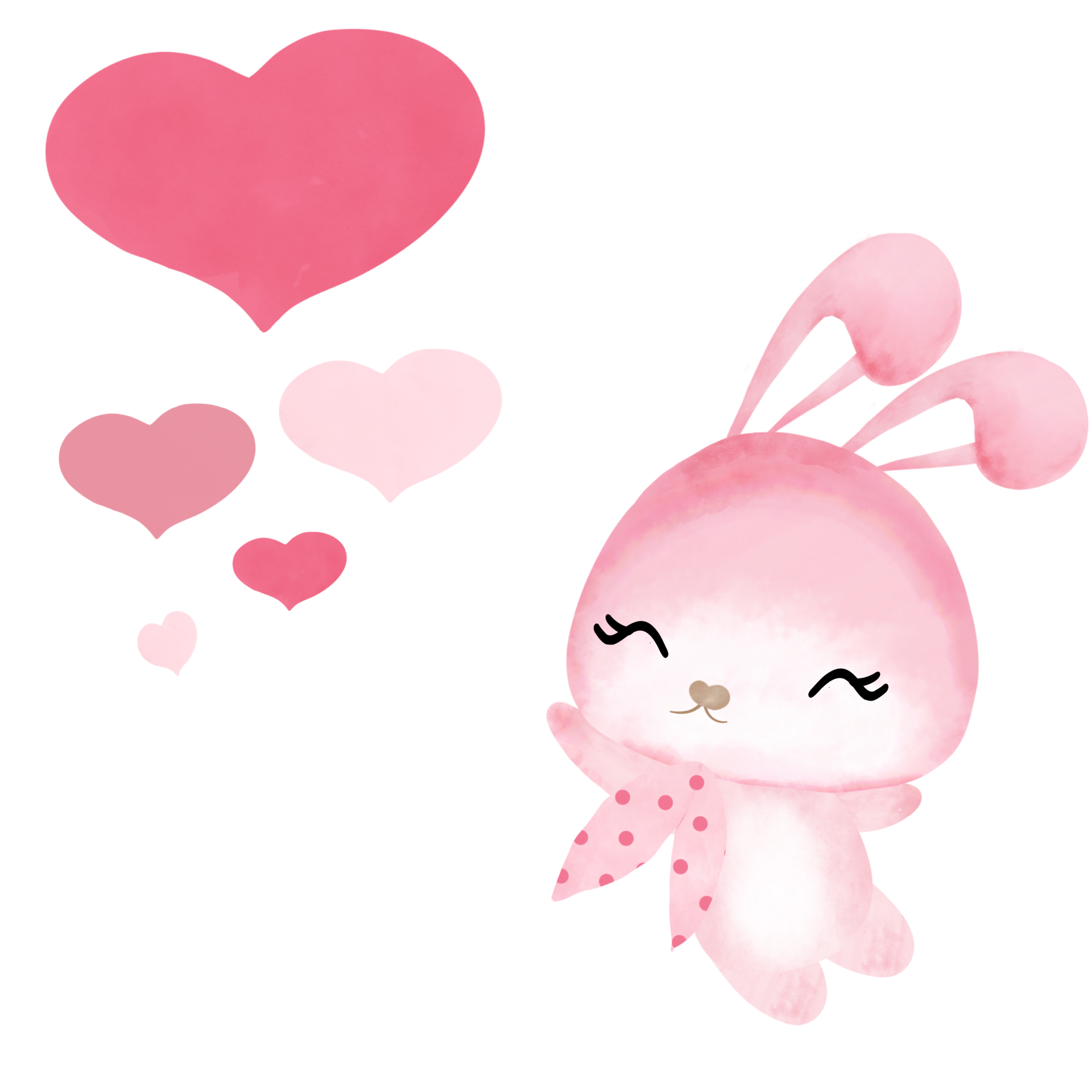 cute pink bunny girl making cute gesture 13869079 PNG