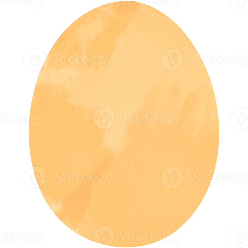 ovo de páscoa em aquarela marrom. forma oval para design. clipart png transparente