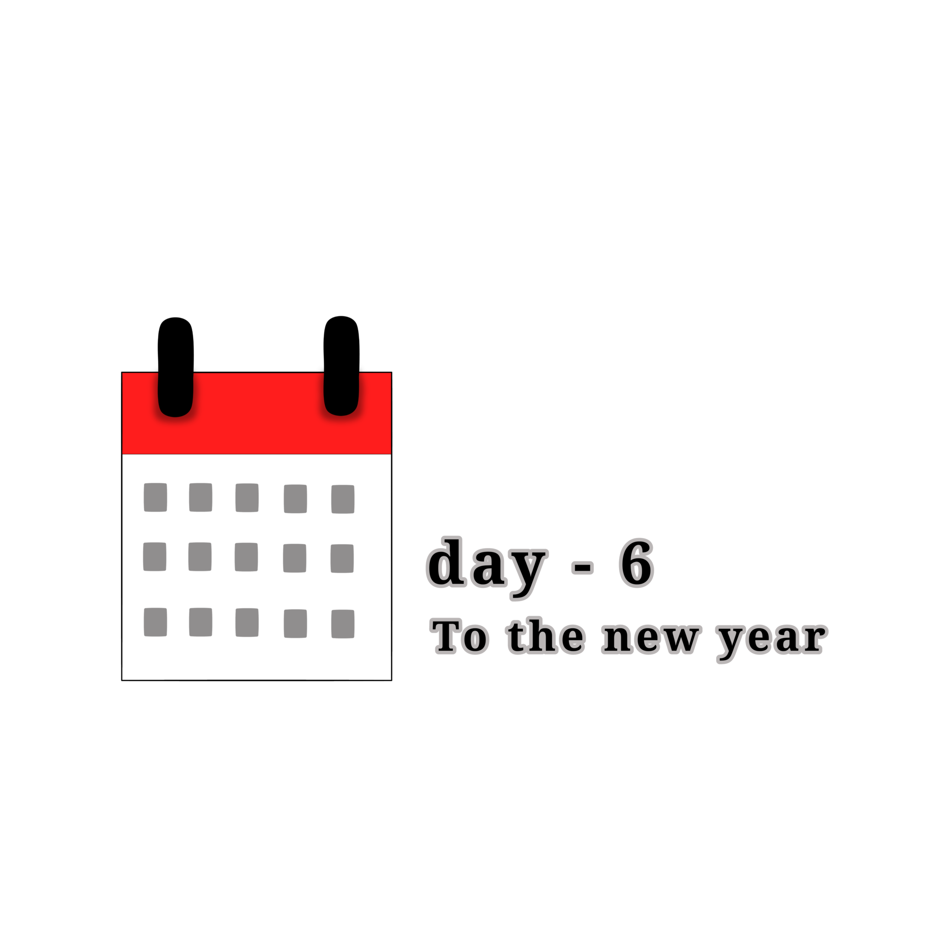 calendar icon to remind you that the new year is less than 6 days away