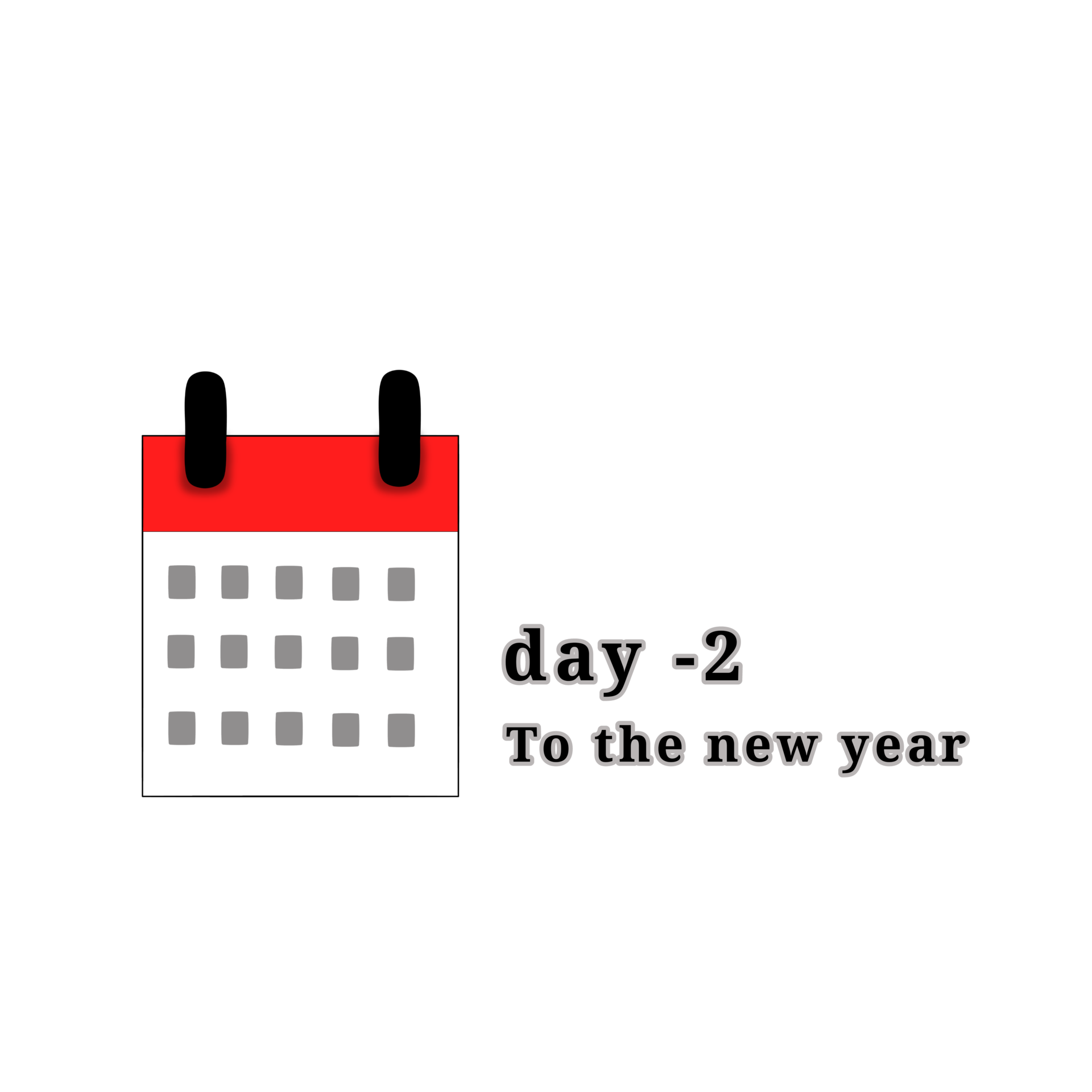 Free calendar icon to remind you that the new year is less than 2 days