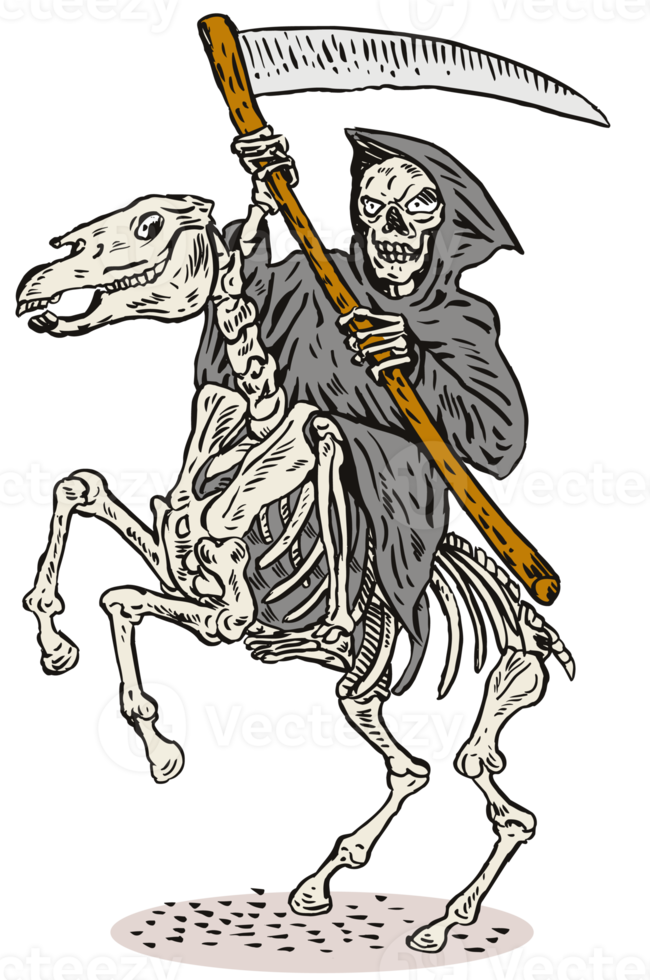 Grim Reaper Skeleton Horseback png