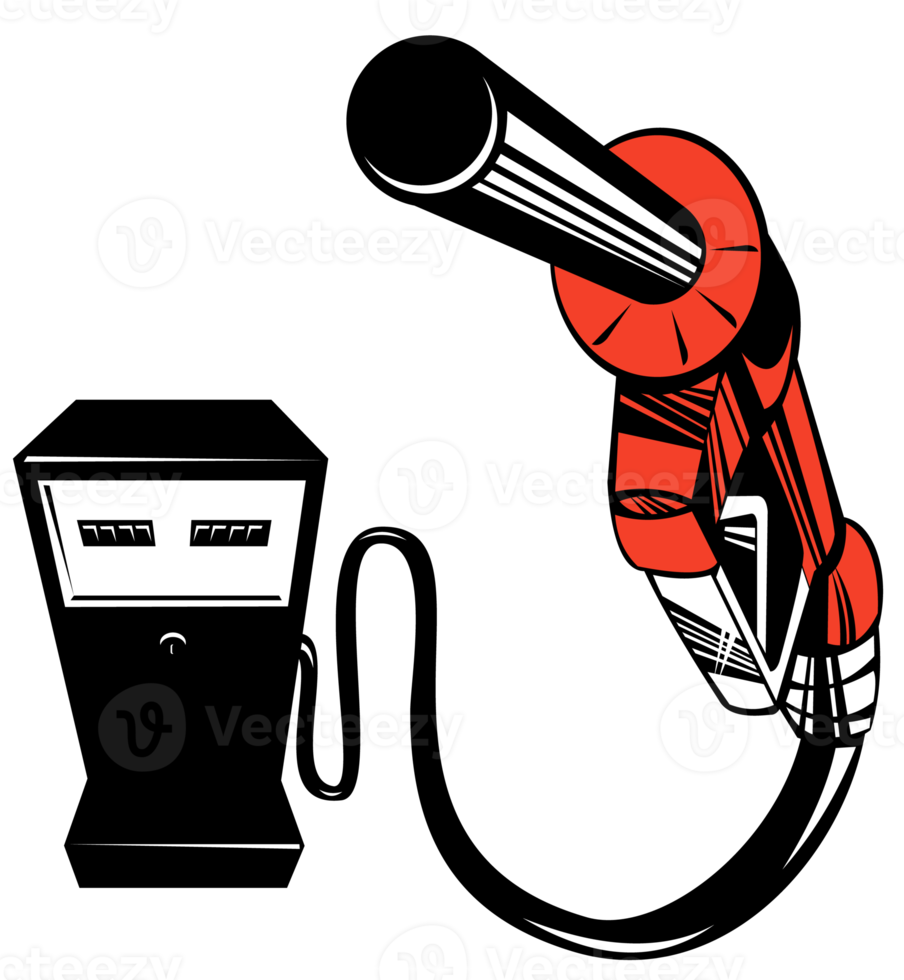 brandstof pomp station mondstuk retro png