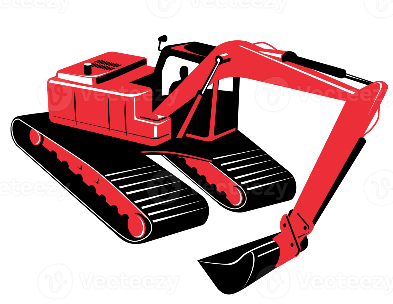 Baubagger mechanischer Bagger png