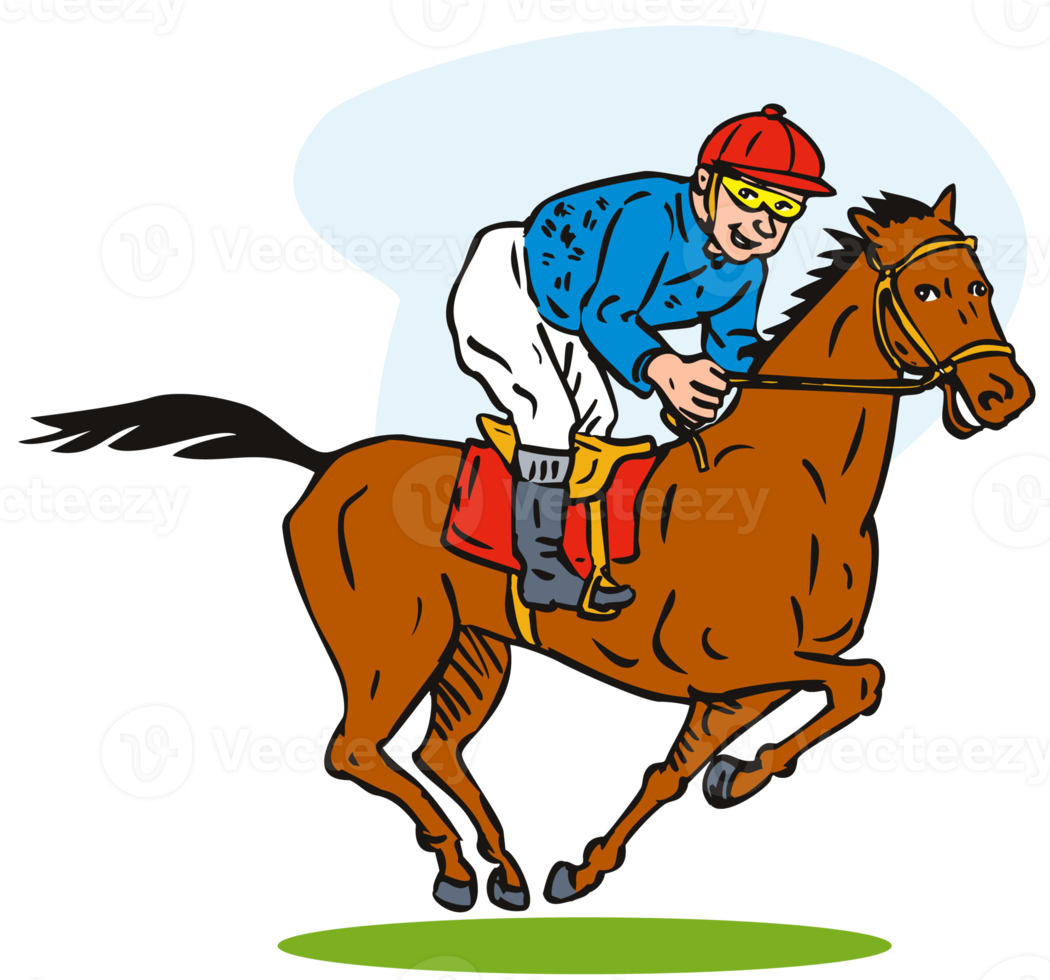 horse and jockey racing png