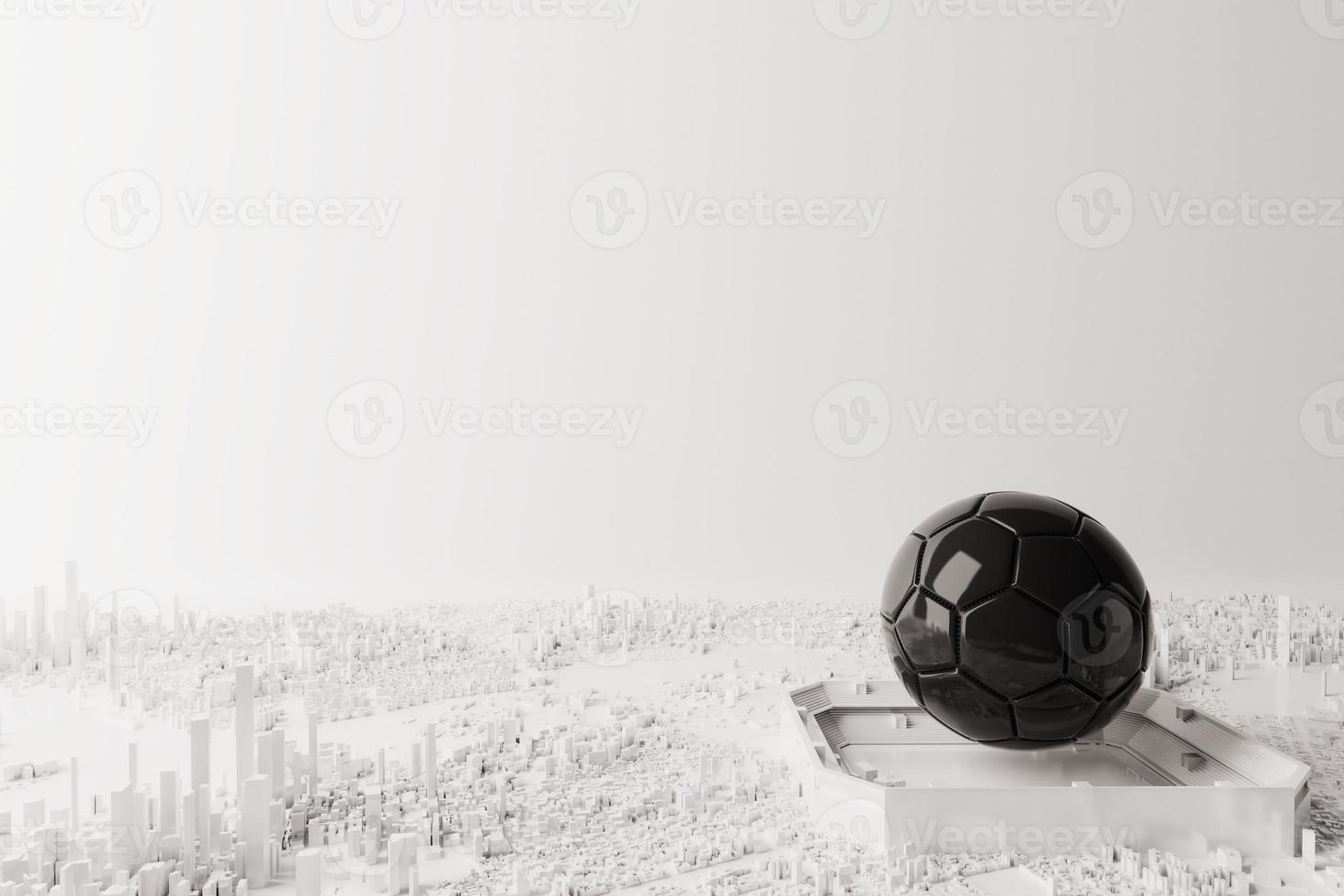 3d football object design. realistic rendering. abstract futuristic background. 3d illustration. motion geometry concept. sport competition graphic. tournament game bet content. soccer ball element. photo