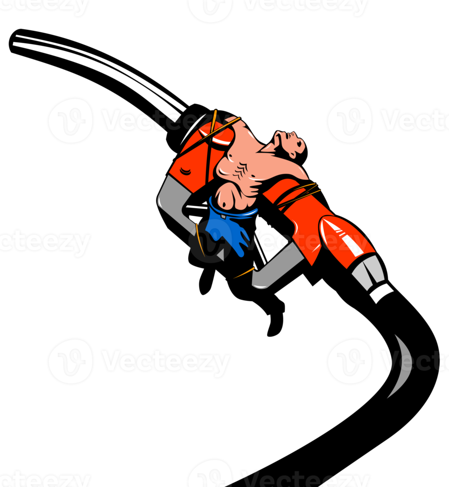 Fuel Pump Nozzle Man Tied Retro 13869471 PNG