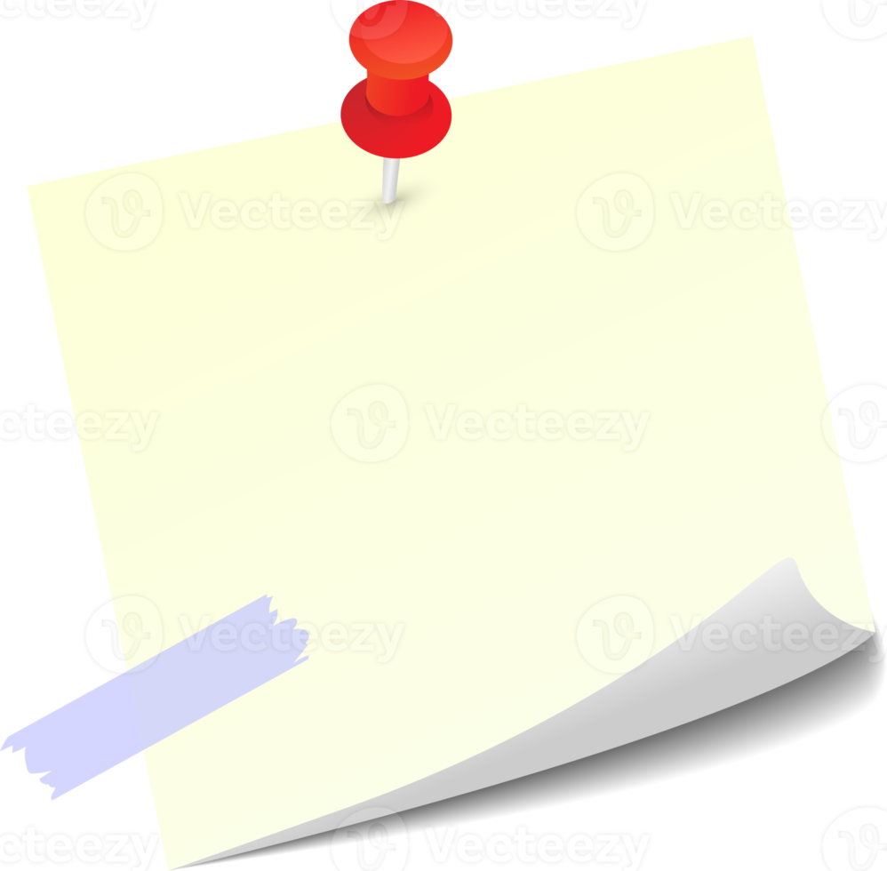 Blank Sticky Note Reminder Paper png