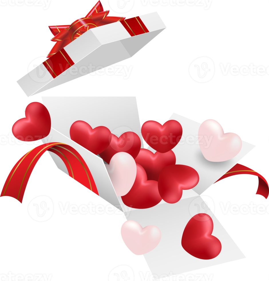 caja de regalo de amor sorpresa png