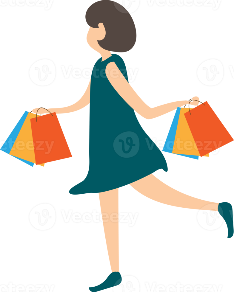 Shopping Woman Illustration png