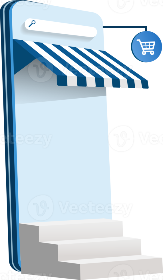 Mobile Shopping Online Store png