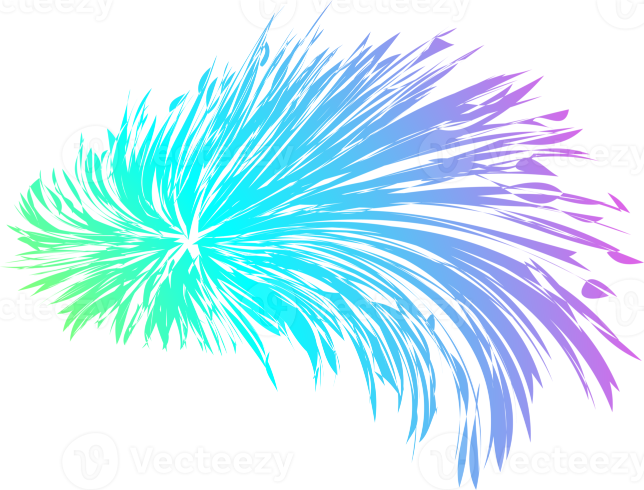 gráfico de penas coloridas png