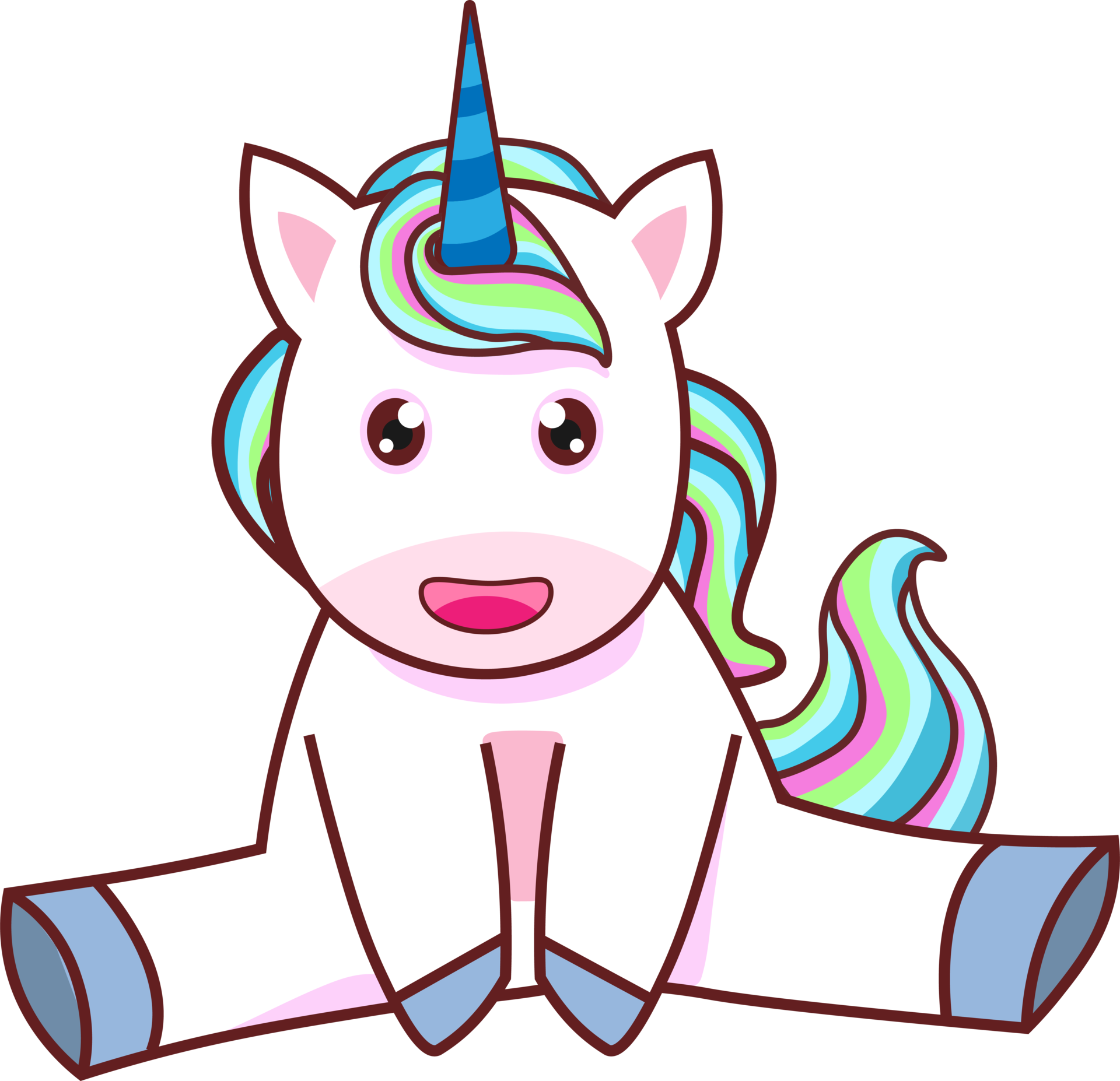 Free lindo unicornio de dibujos animados 13869826 PNG with Transparent  Background