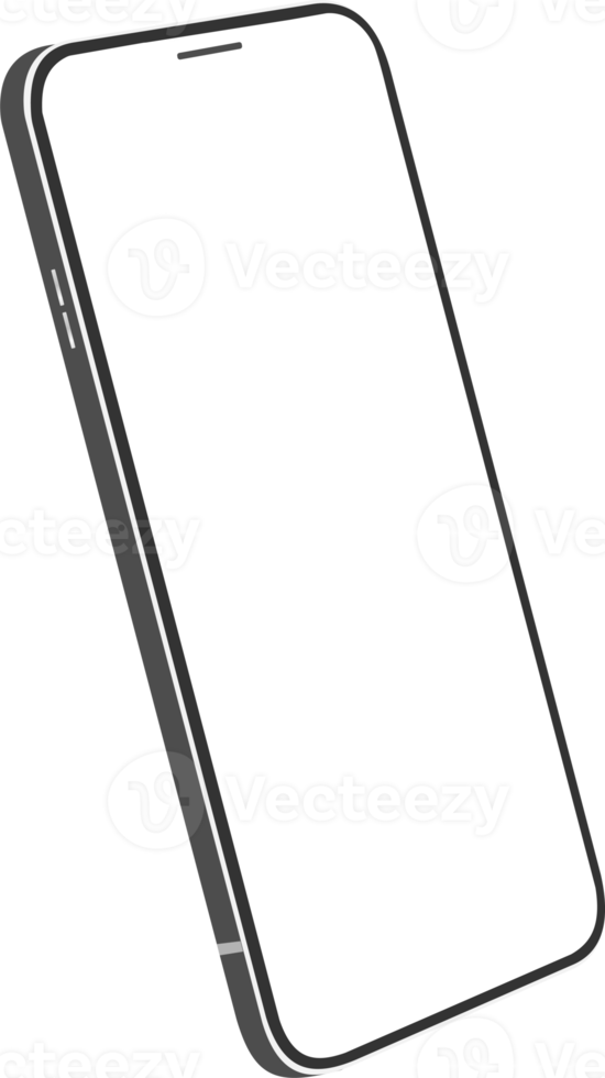 maqueta de teléfono inteligente de teléfono móvil realista png