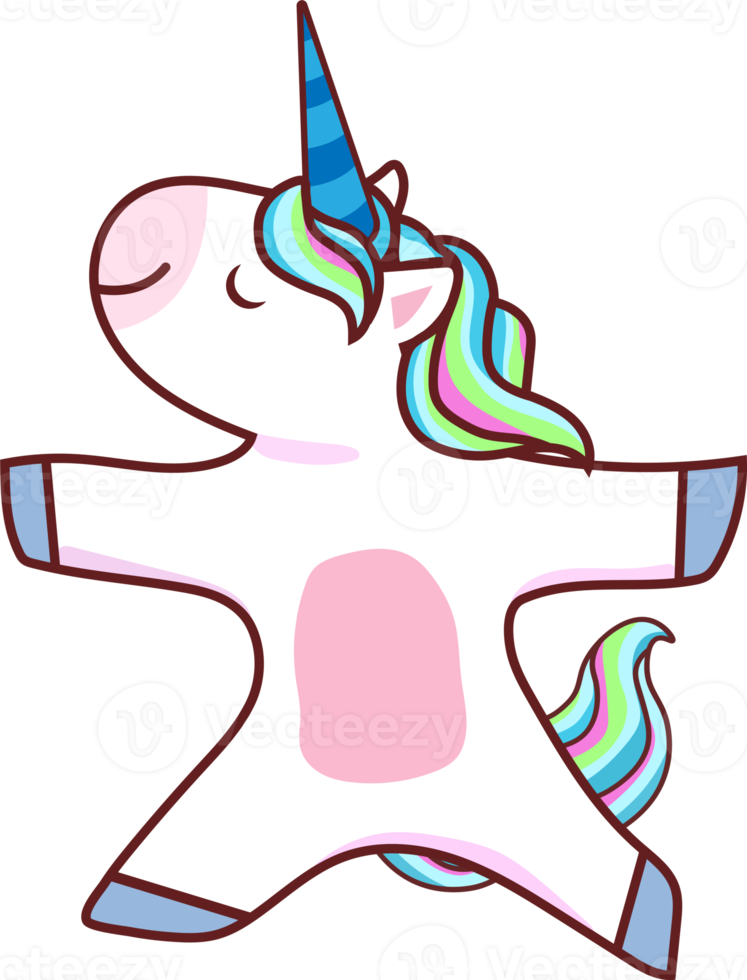 lindo unicornio de dibujos animados png