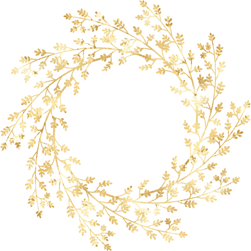 couronne de fleurs illustration dessinée à la main png transparent