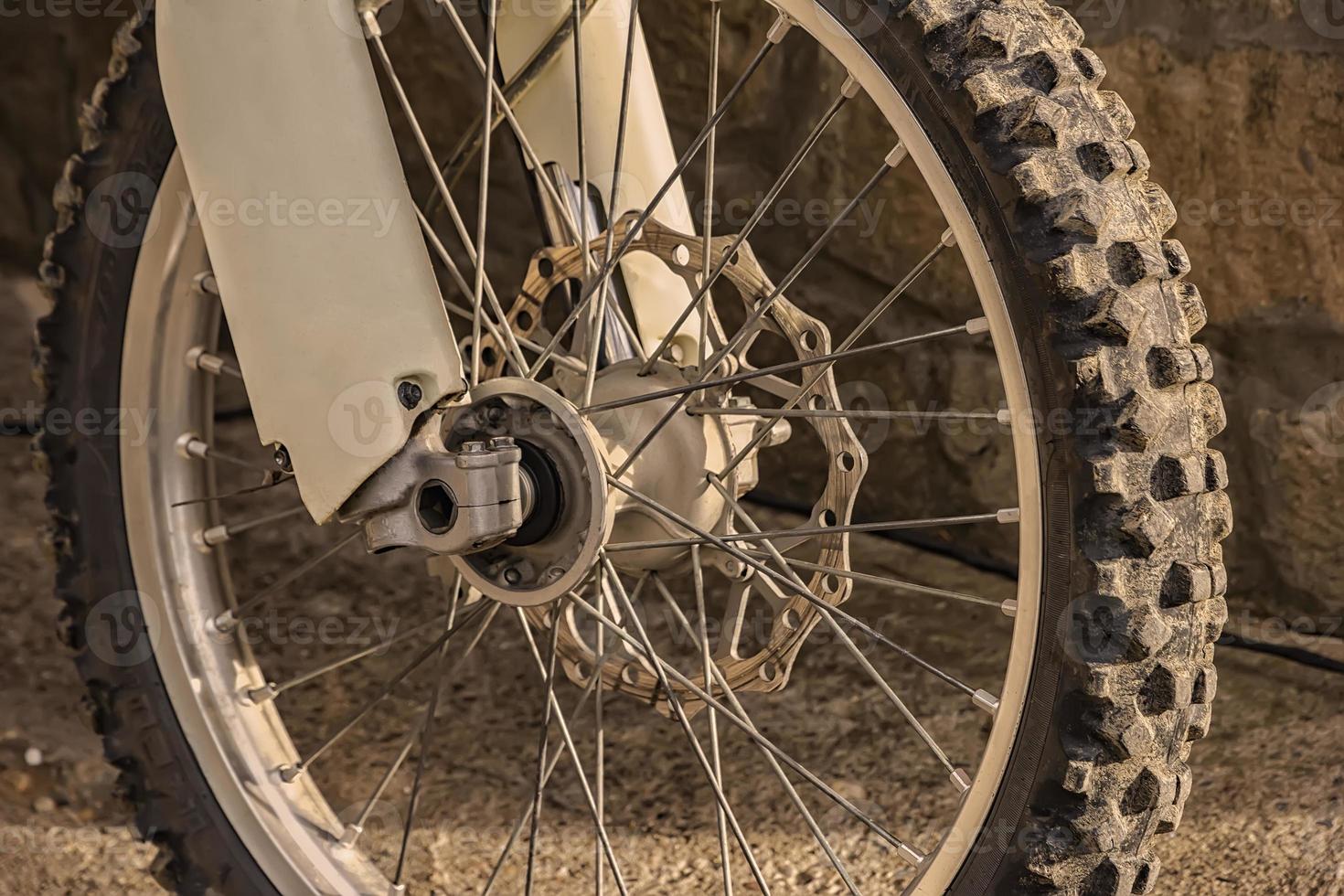 Detail of the mountain bike. photo