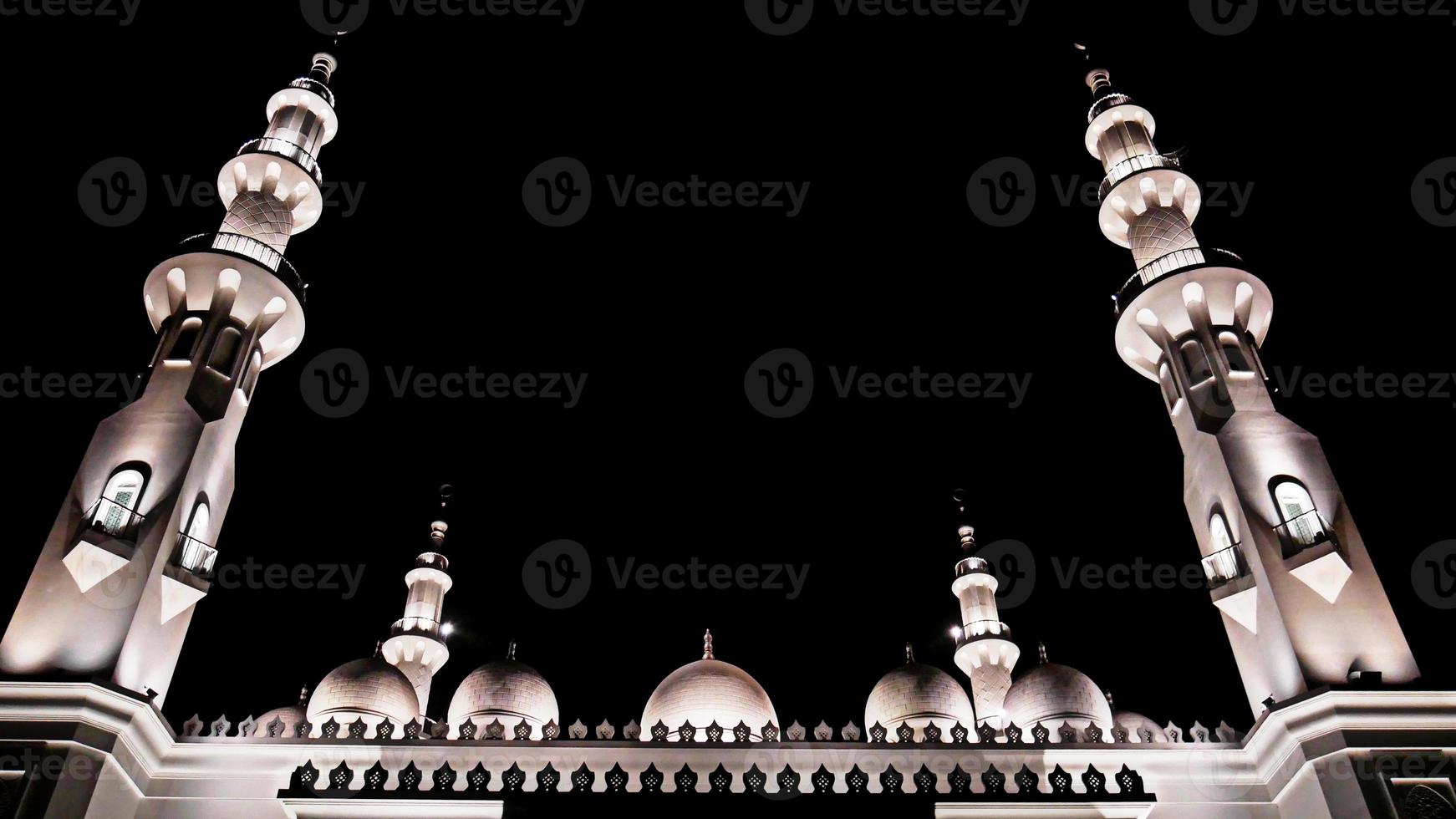 Muslim house of worship on a black background photo