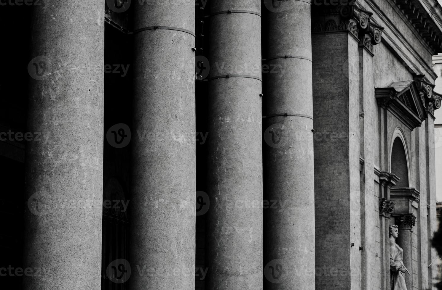 classic columns of old building photo