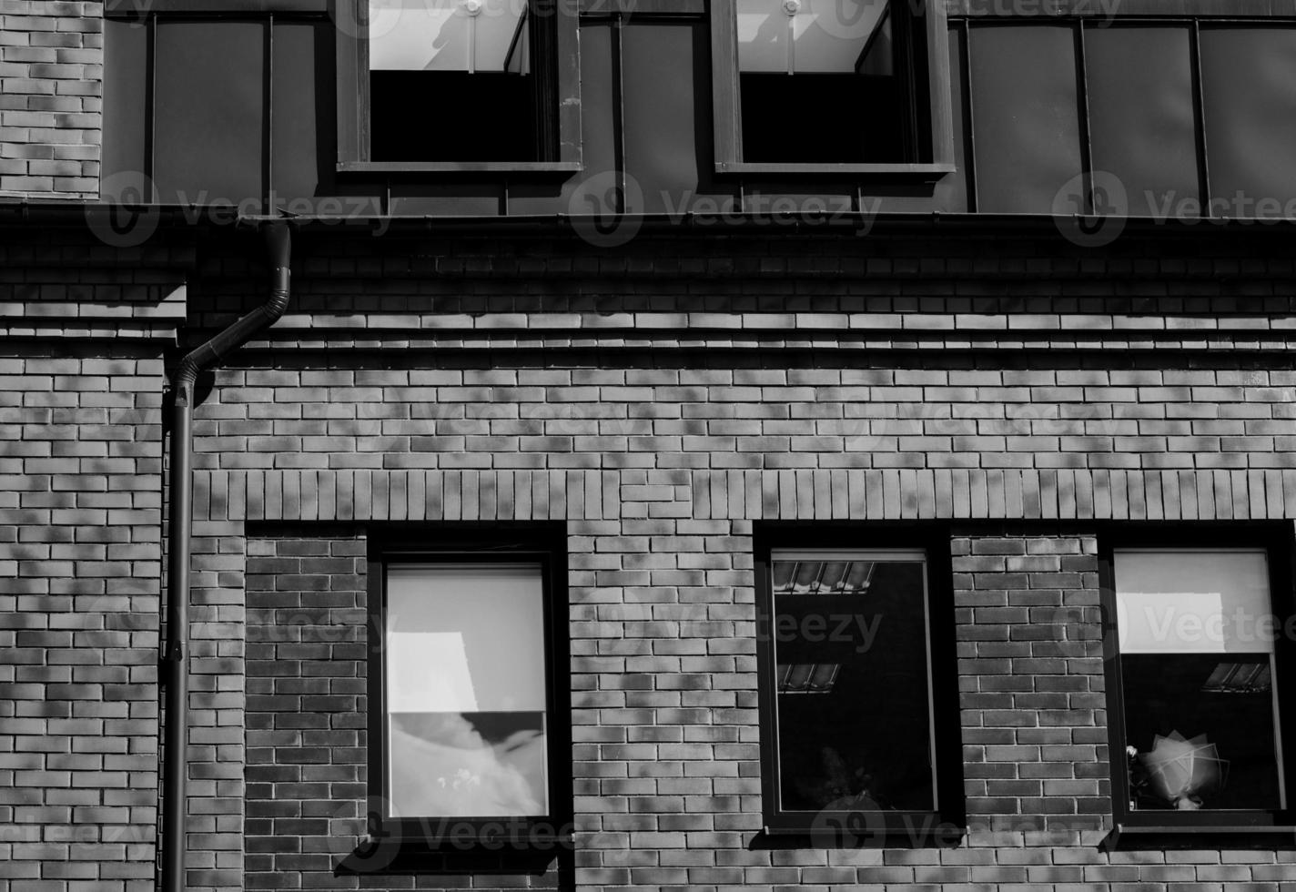 Modern building with red bricks. photo