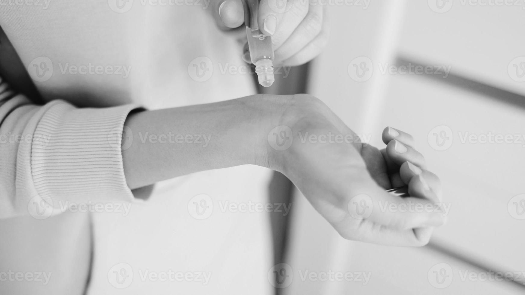 essential oil on wrist photo