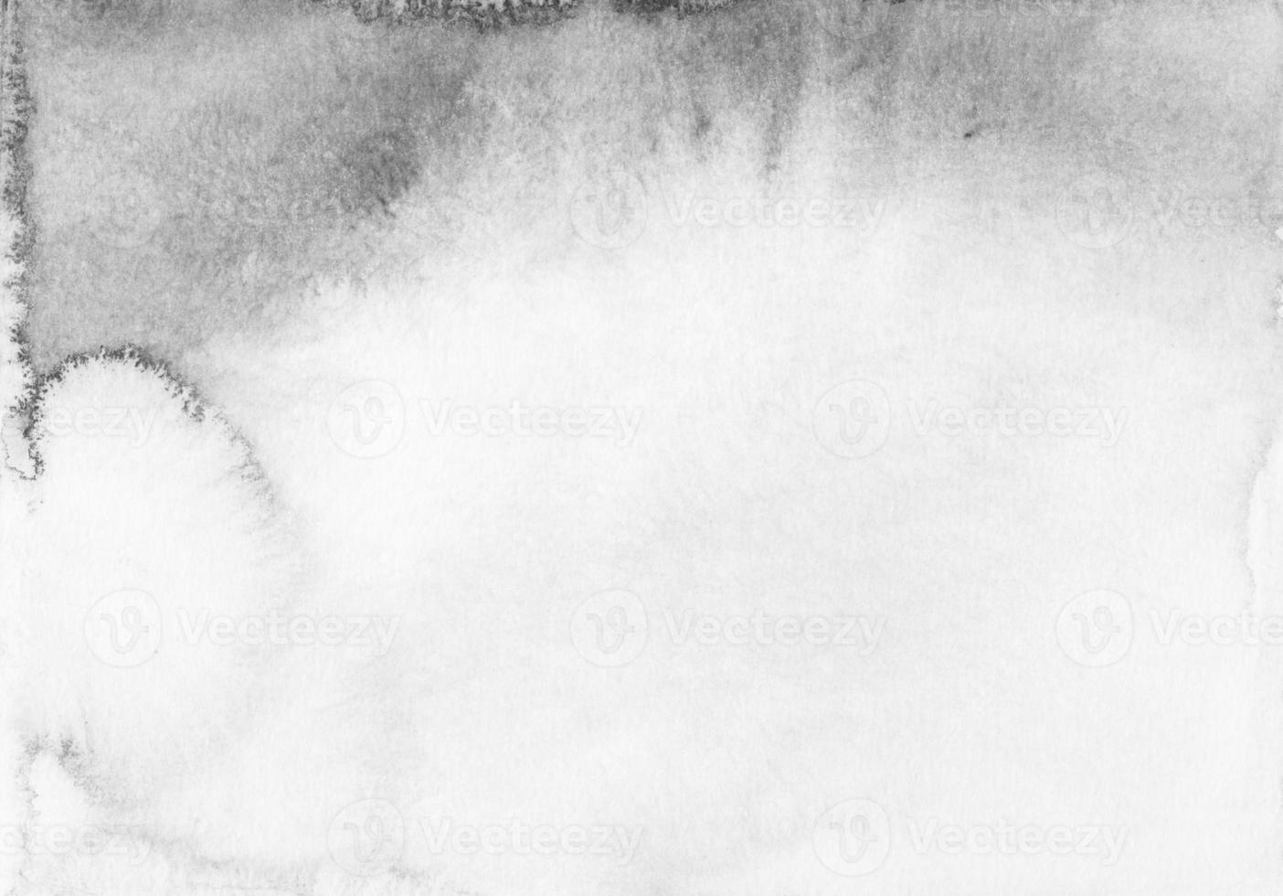 Watercolor light gray gradient background texture. Black and white watercolour backdrop. Grey stains on paper. photo