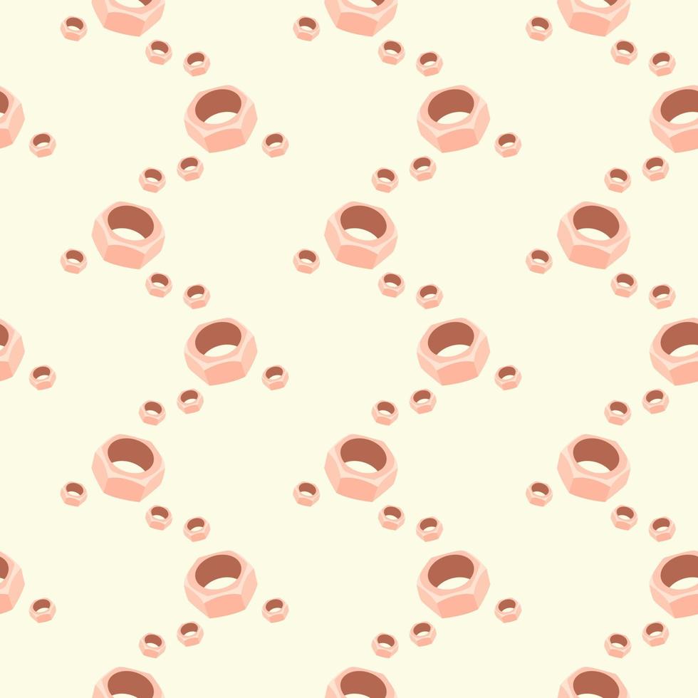 Small bolt ,seamless pattern on baby pink background. vector