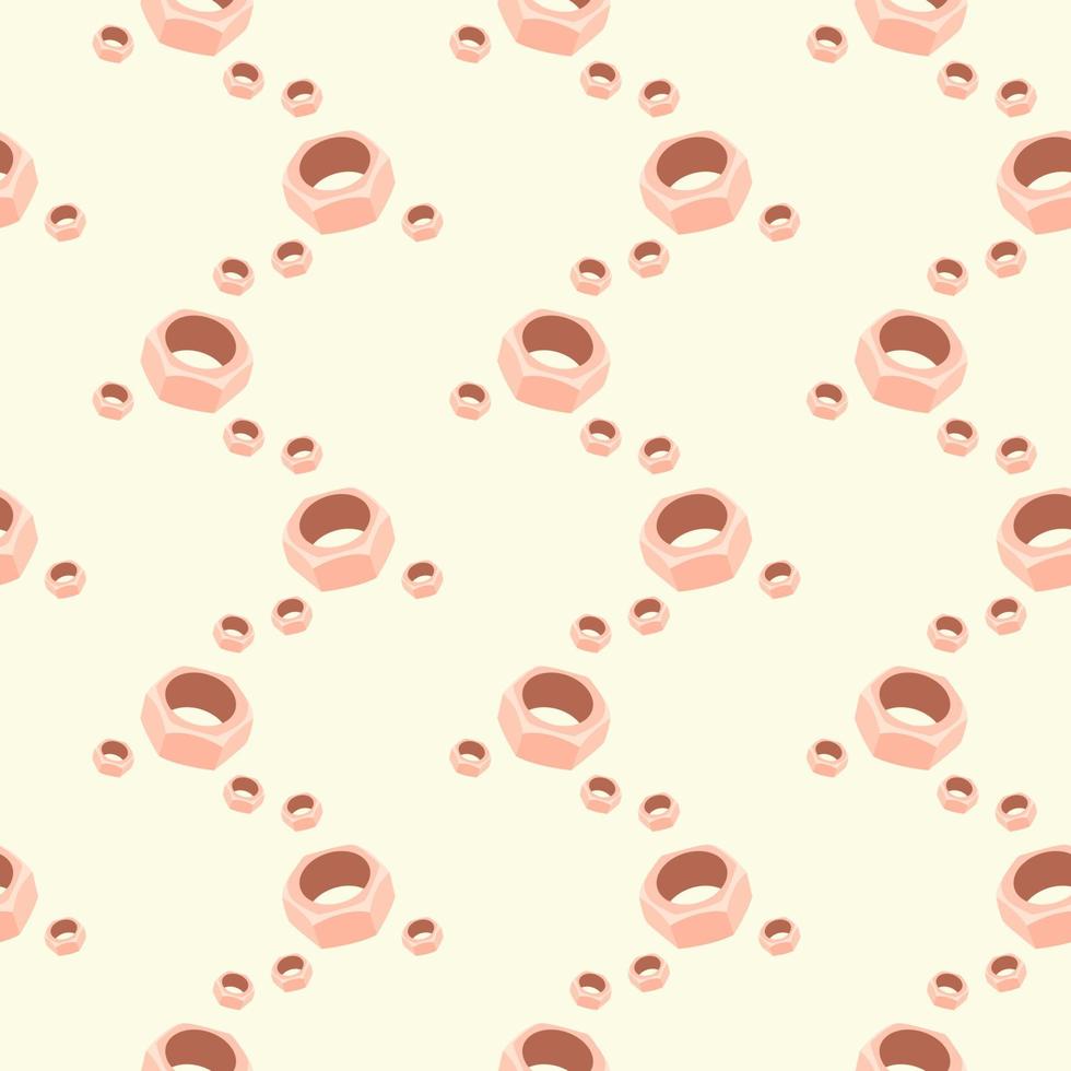 Small bolt ,seamless pattern on baby pink background. vector