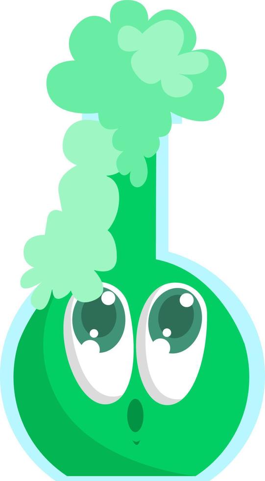 Chemical reaction, illustration, vector on white background