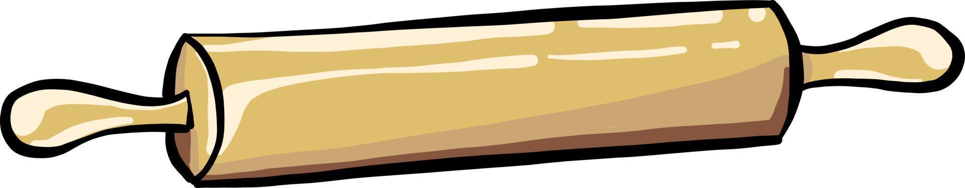 Rolling pin, illustration, vector on white background.