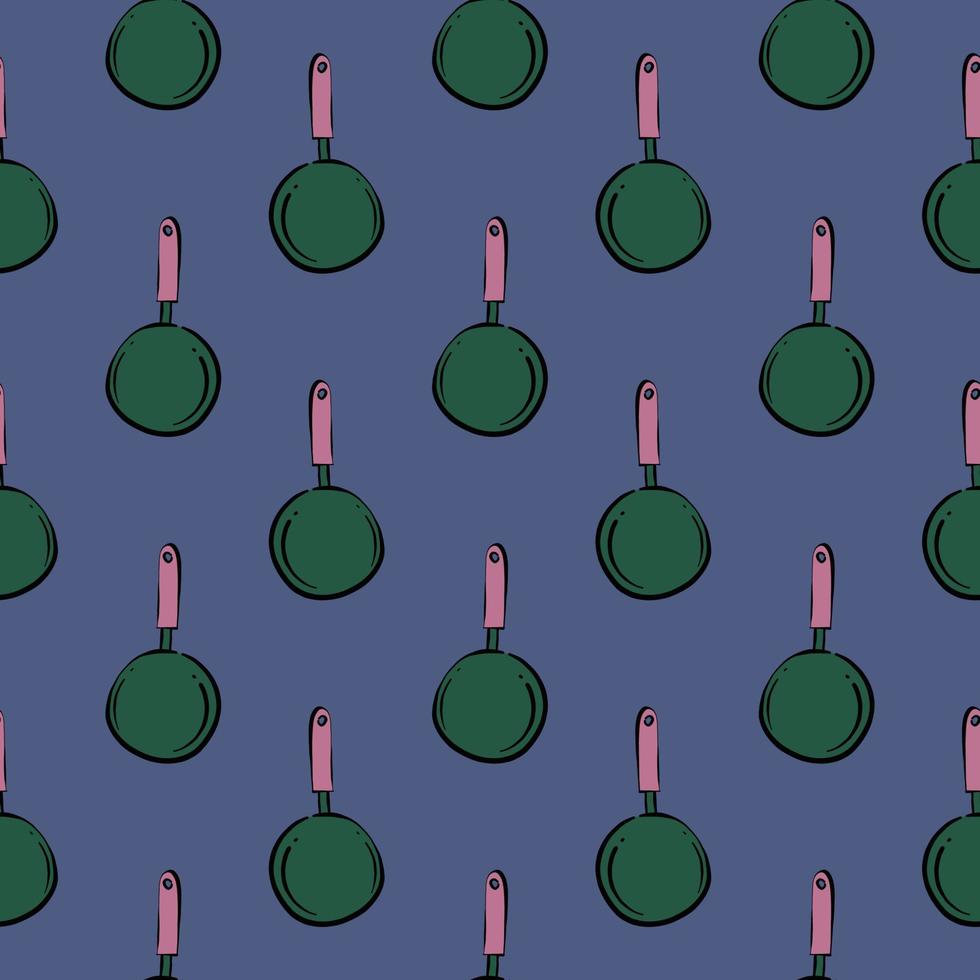 Flat brazier,seamless pattern on dark purple background. vector