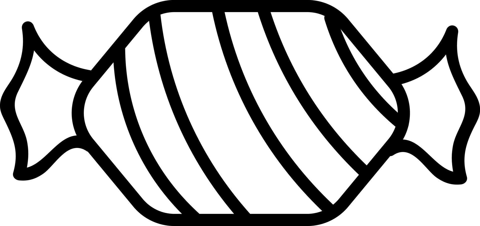 Candy with fun decorated wrapper, illustration, vector on white background.